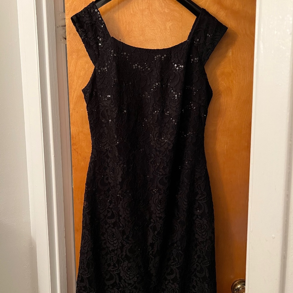 Black Sequin Cocktail Dress